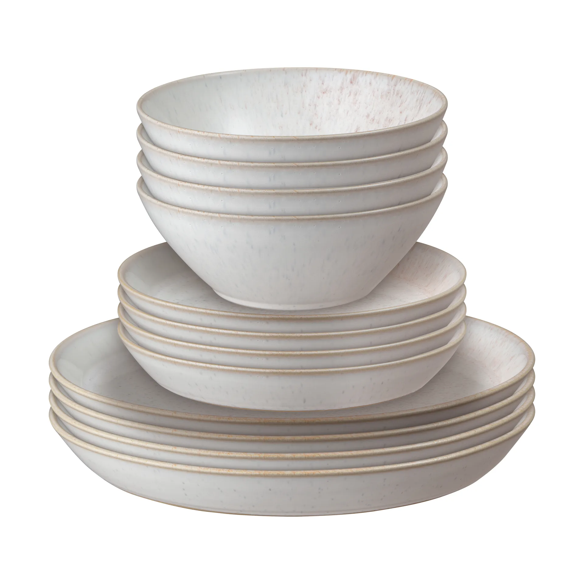 Denby Kiln Coral servisset Koral-beige, 12 delar