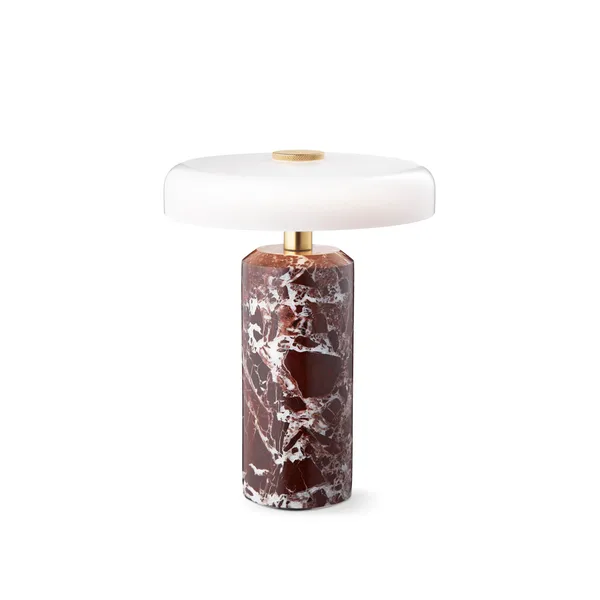 Trip bordslampa Ø17x21 cm marmor, Burgundy-opal