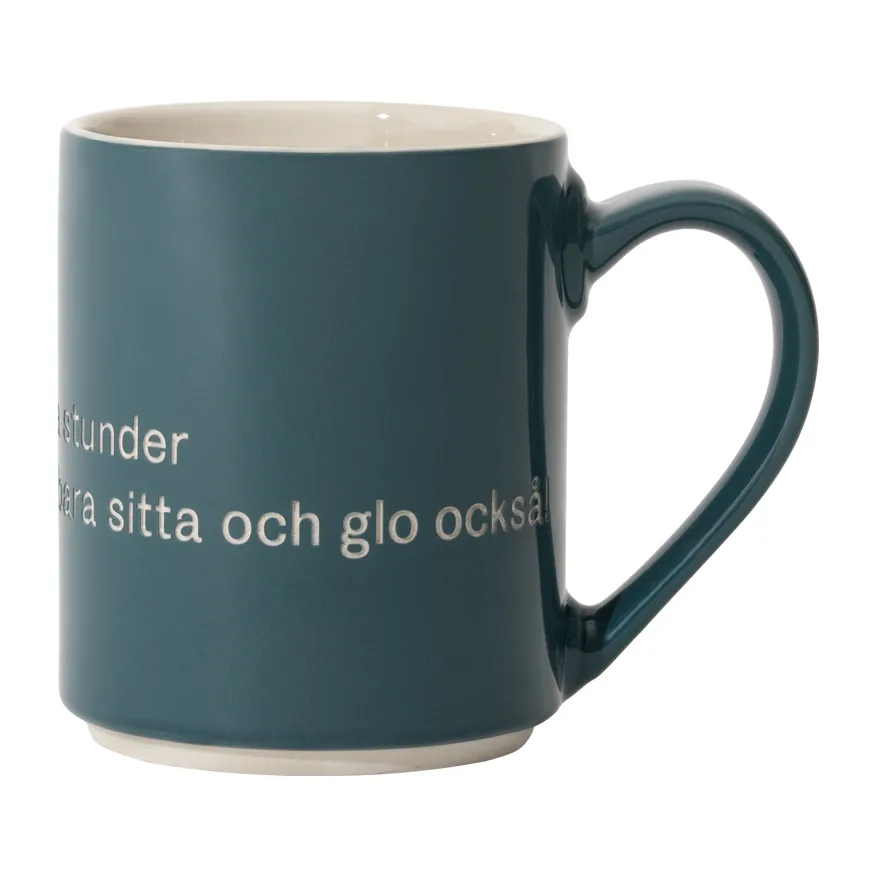 Design House Stockholm Astrid Lindgren krus "och så ska man ju ha" Svensk tekst