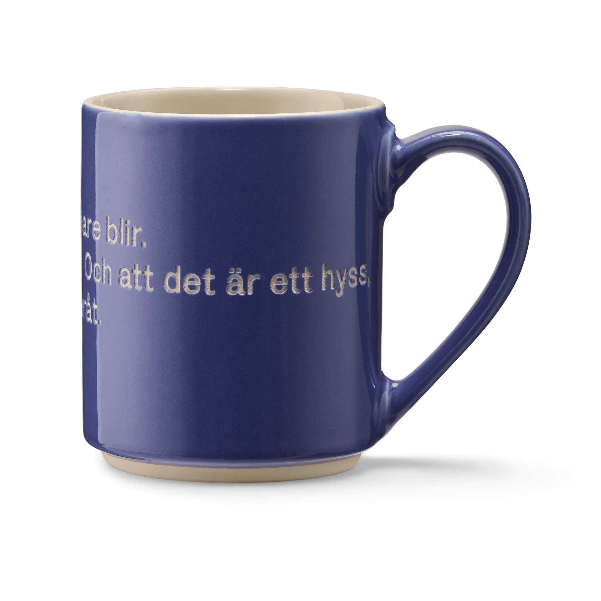 Design House Stockholm Astrid Lindgren mugg, hyss hittar man inte p&aring; svensk text