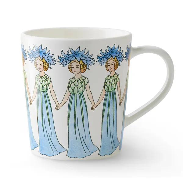 Blåklint mugg med öra, 40 cl