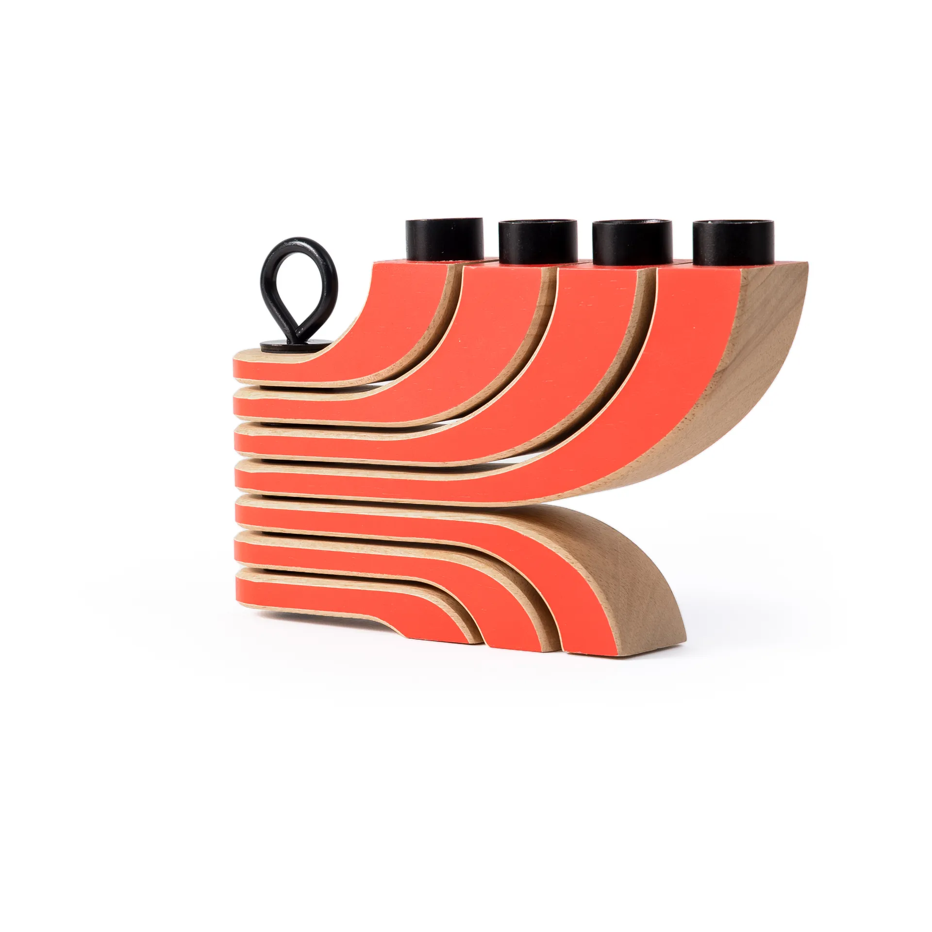 Design House Stockholm Bougeoir à 4 branches Nordic Light Rouge
