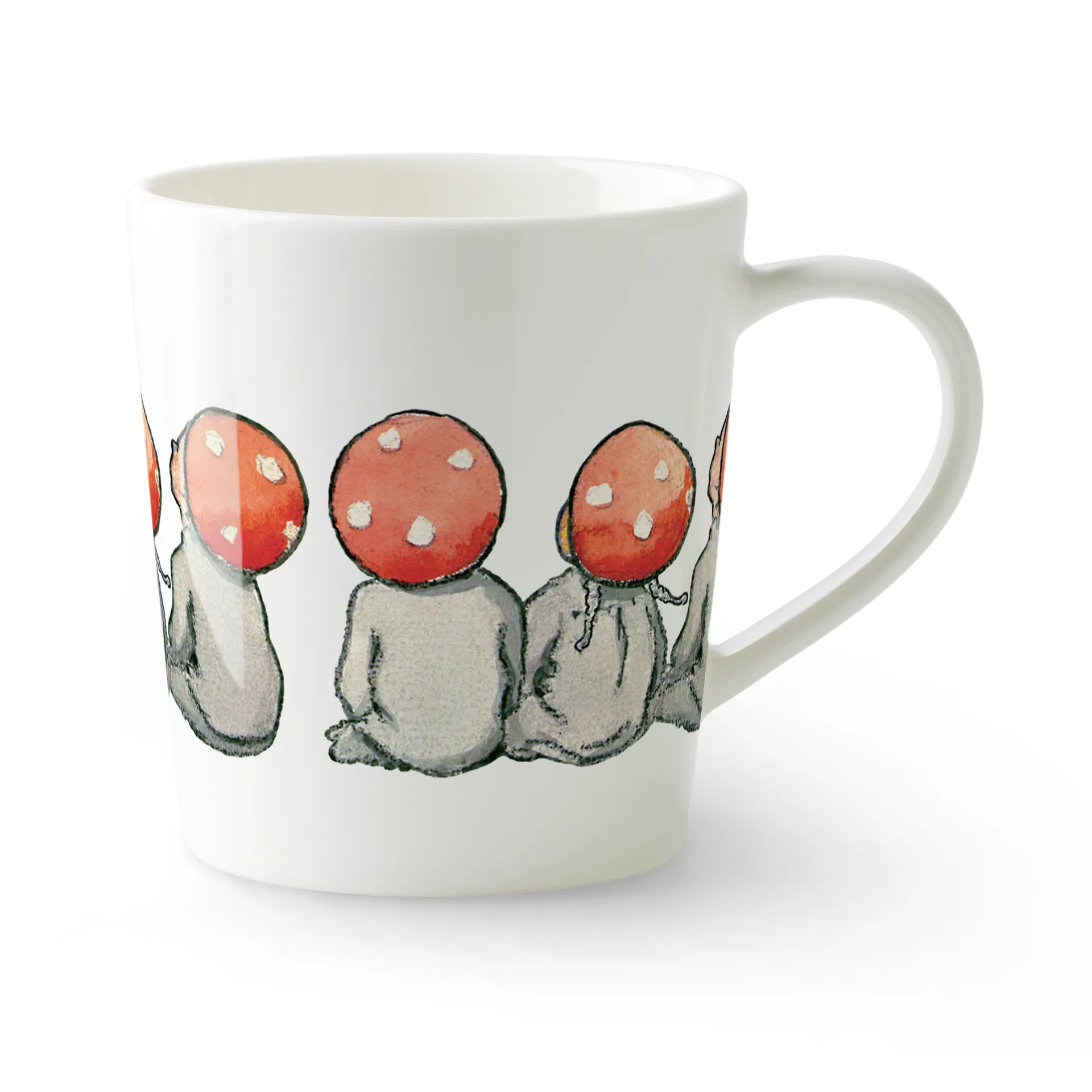 Design House Stockholm Elsa Beskow Mugg Med Öra 40 Cl Children Of The Forest - Kaffekoppar Benporslin Vit