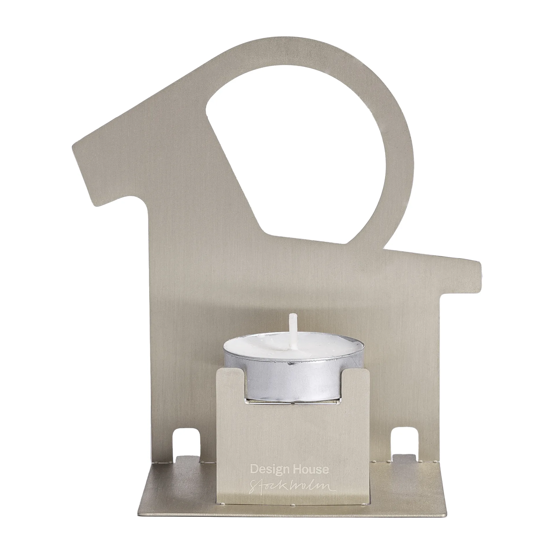 Design House Stockholm Porte-bougie pop-up bouc de Noël Acier inoxydable