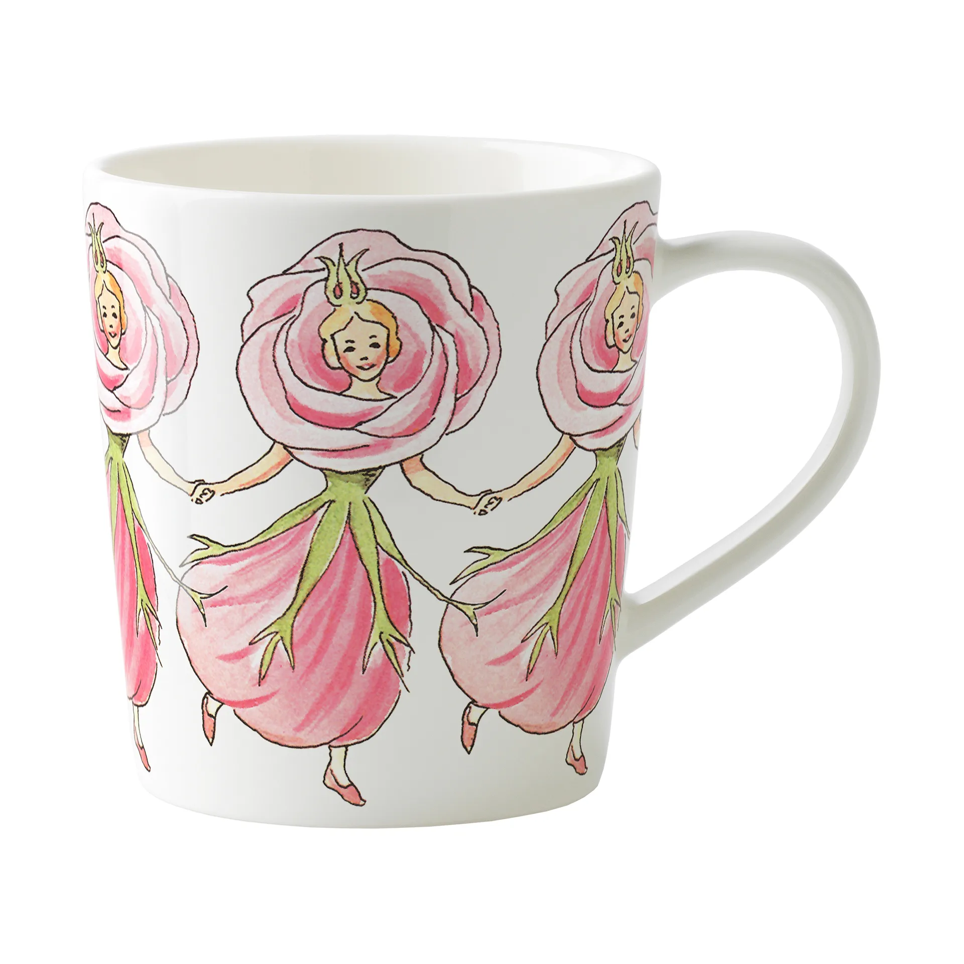 Design House Stockholm Elsa Beskow Mugg Med Öra 40 Cl Rose - Kaffekoppar Benporslin Vit