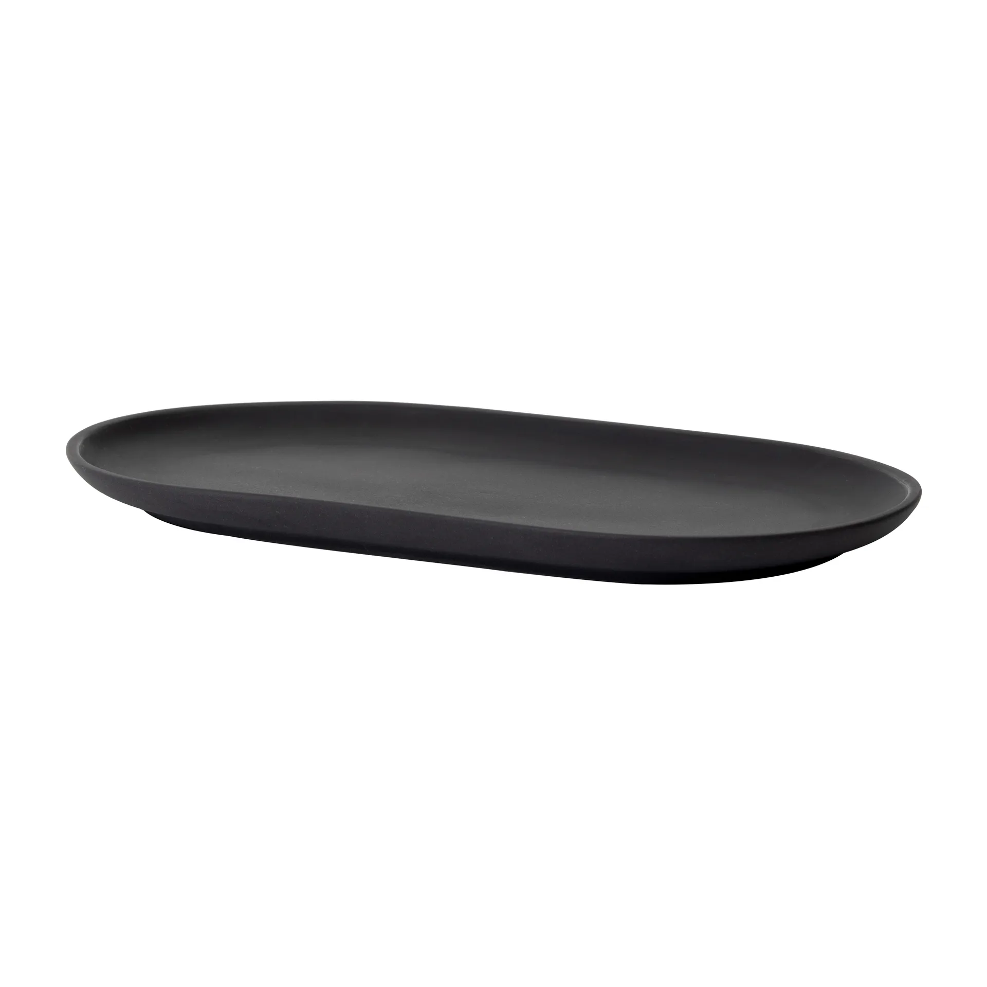 Design House Stockholm Sand tallerken oval 12,5x20 cm Black clay