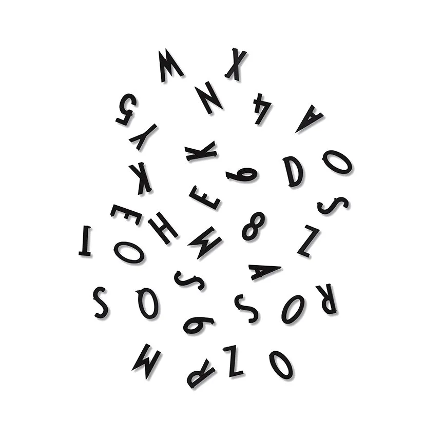 Design Letters Boîte de lettres Design Letters Lettres noires
