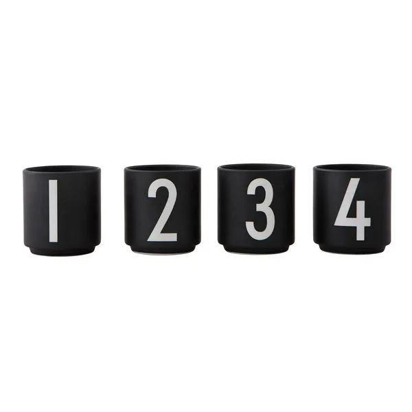 Design Letters espressokoppar 4-pack svart, 4-pack