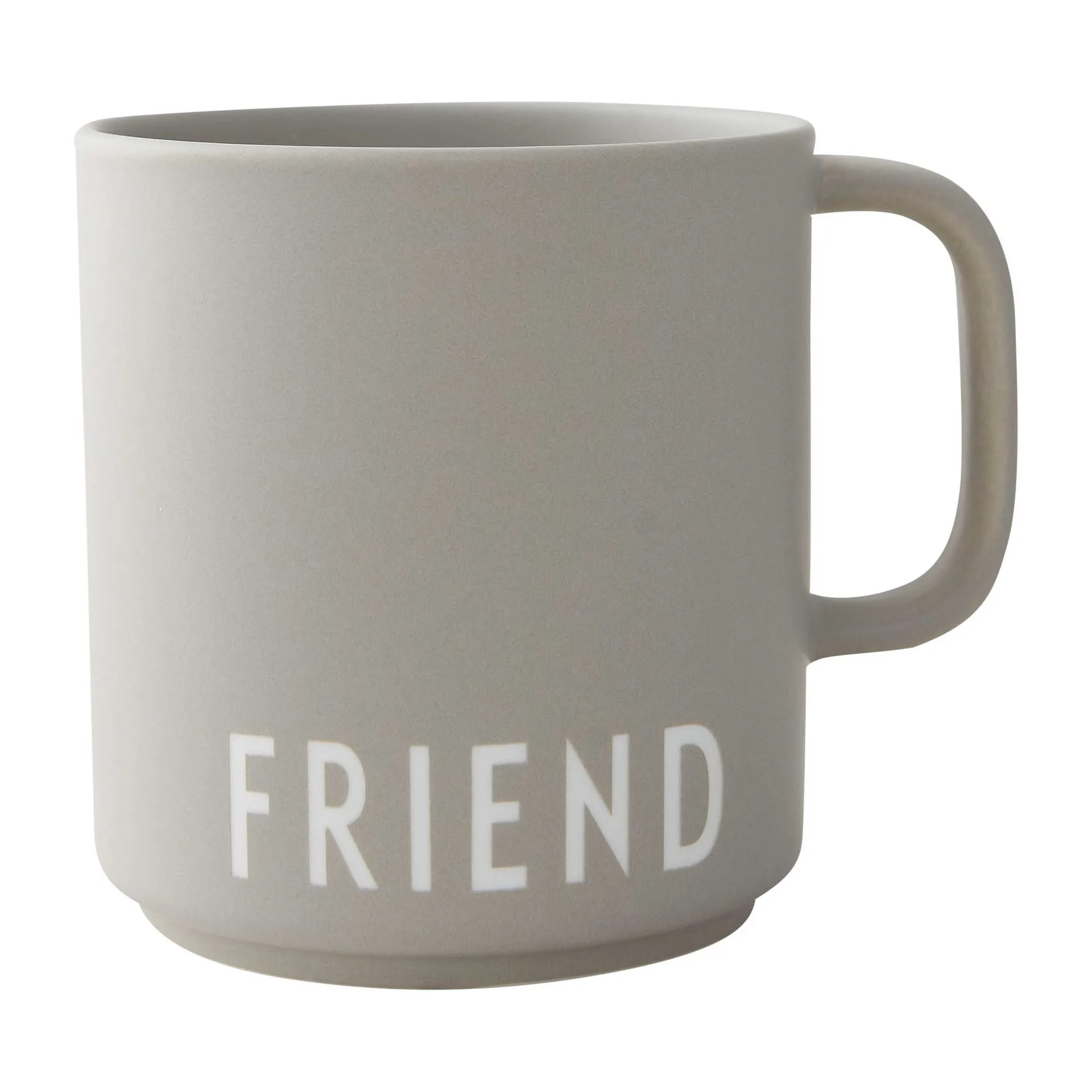 Design Letters Design Letters favoritkop med hank 25 cl Friend/Grey