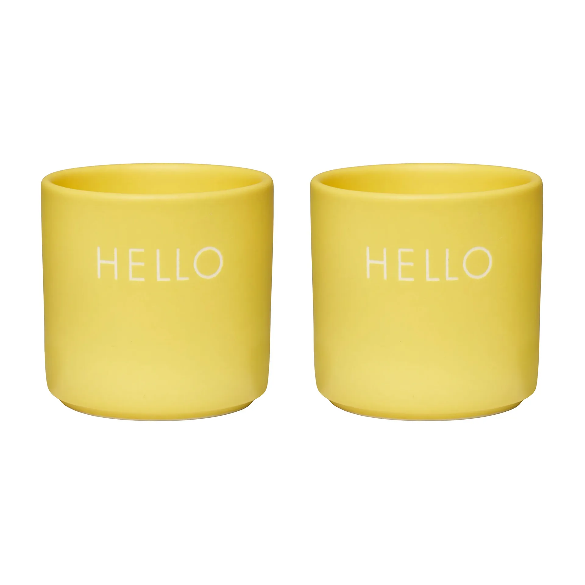 Design Letters Design Letters æggebæger 2-pak Hello/Yellow