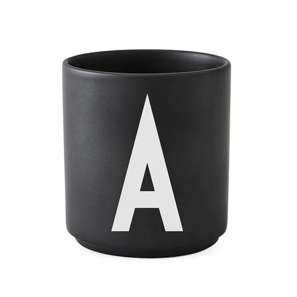 Design Letters kopp svart, A