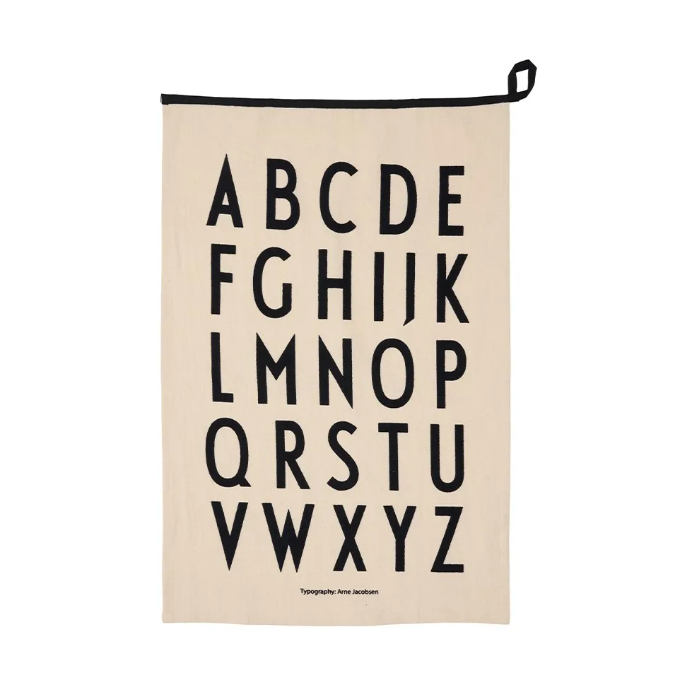Design Letters Design Letters Premium classic viskestykke 50x70cm ABC-sort