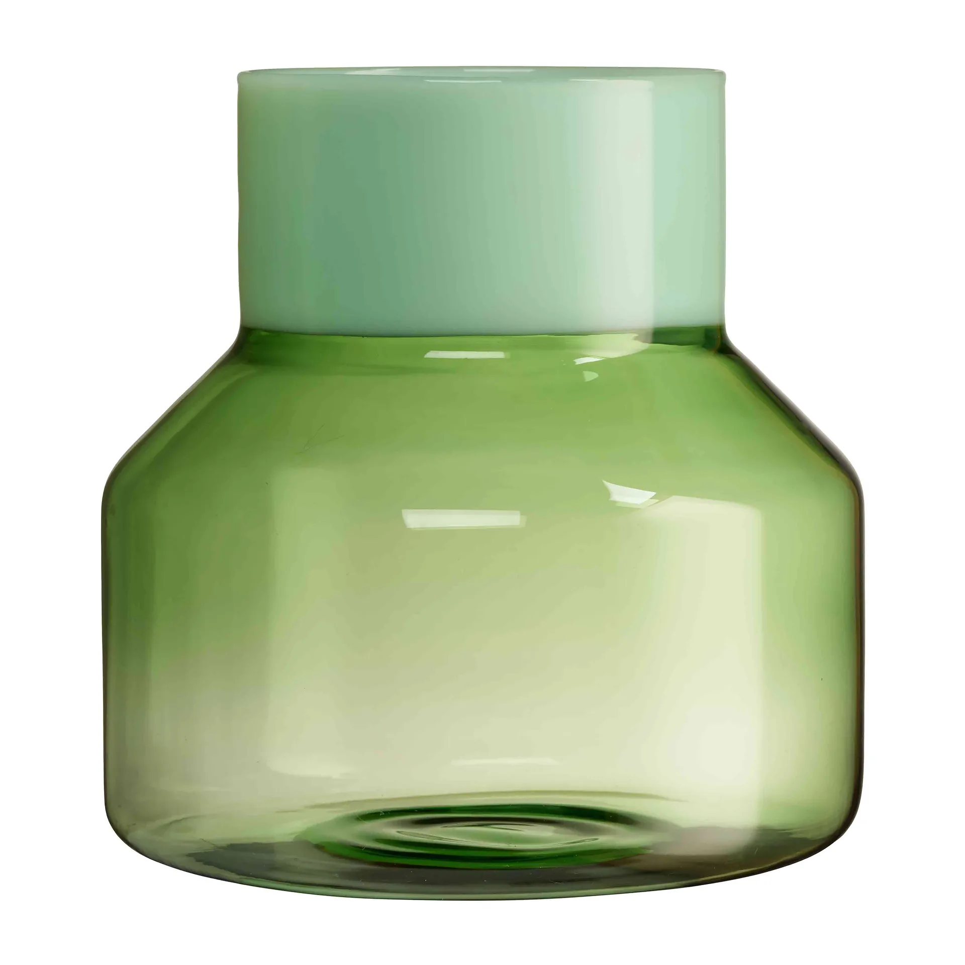 Design Letters Generous vase large Ø16,5 cm Milky green/Green billede