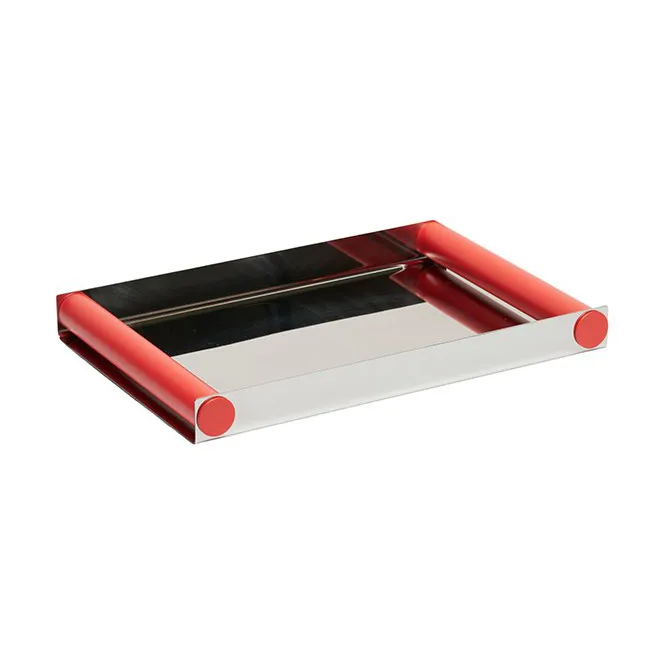 Design Letters Ray tray disco bakke 20,5x30 cm Red coral,-rustfrit stål