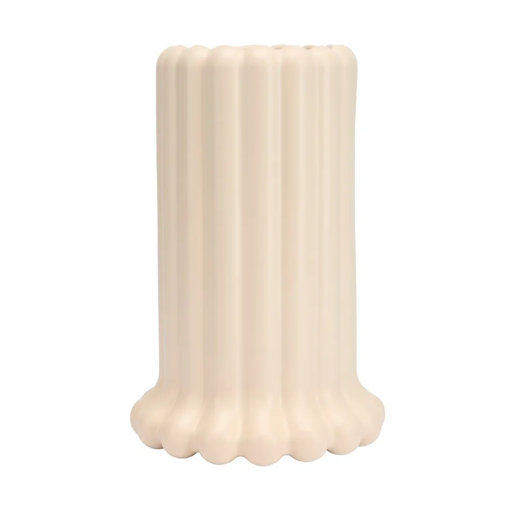 Design Letters Vase Tubular large Beige