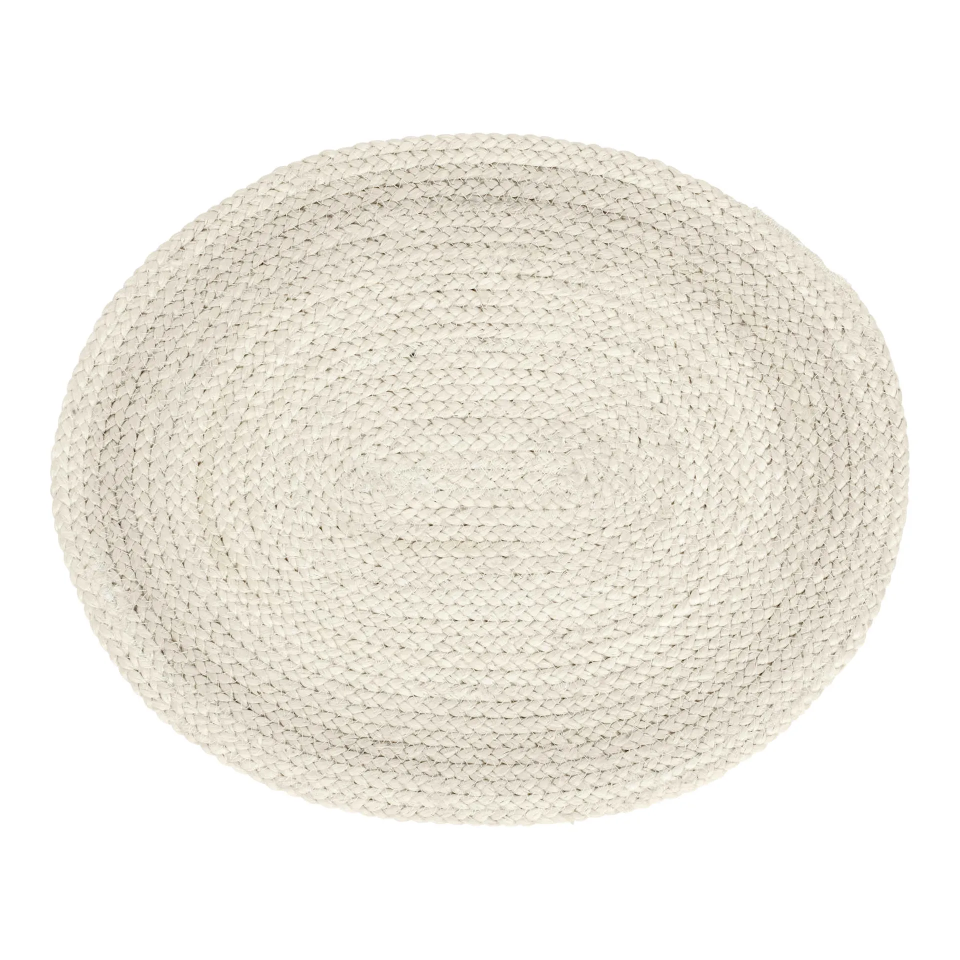 Dixie Braided dækkeserviet oval Ivory