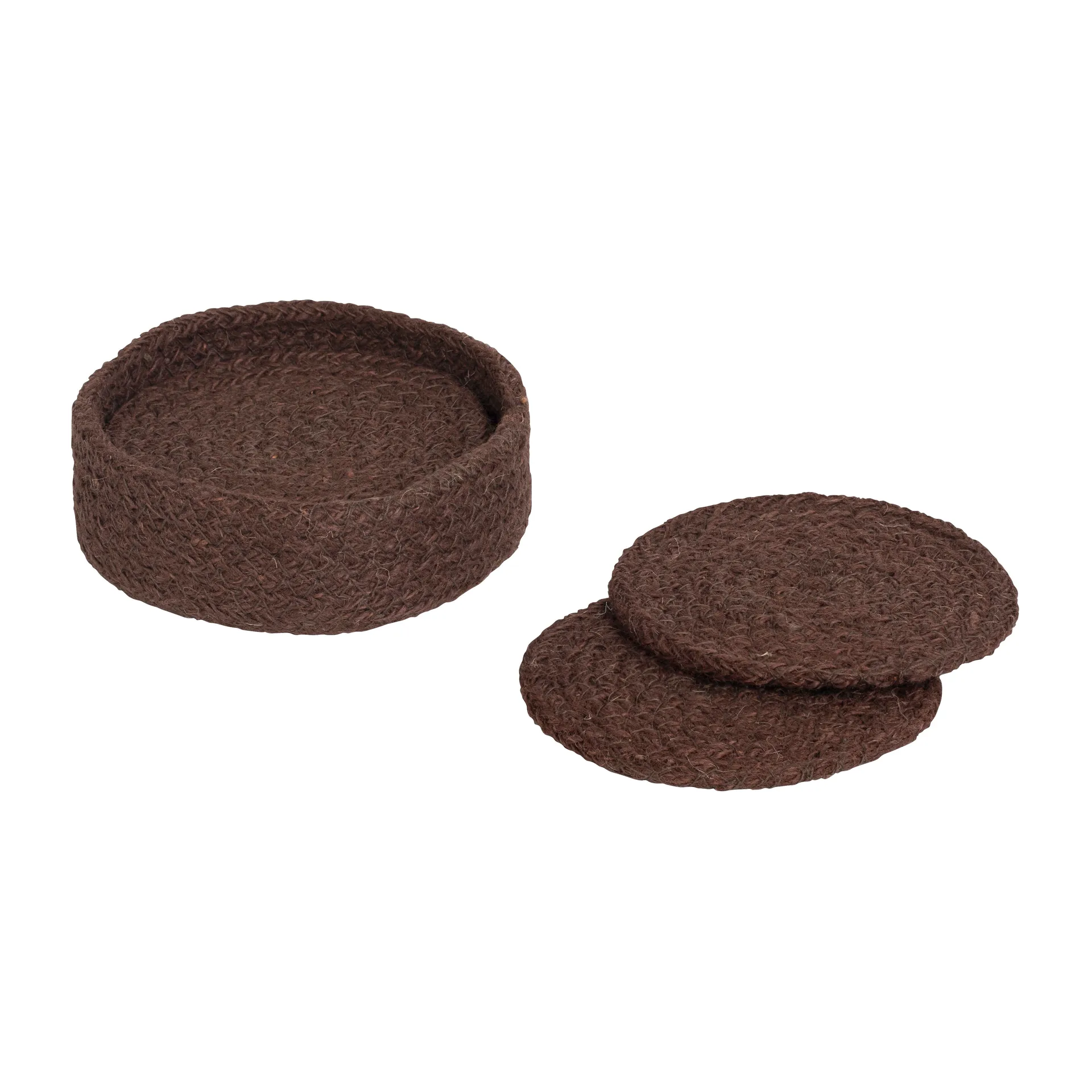 Dixie Dessous de verre Ella Ø10,5 cm Lot de 6 Brun pur