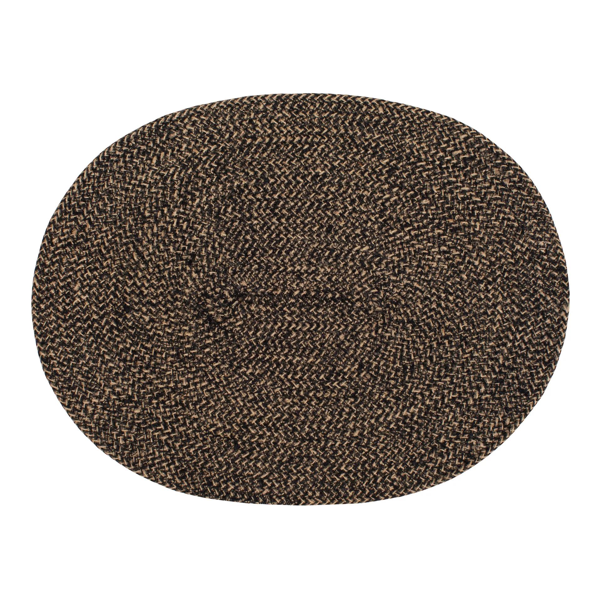 Ella Dækkeserviet Oval - Black/Natural - Dixie