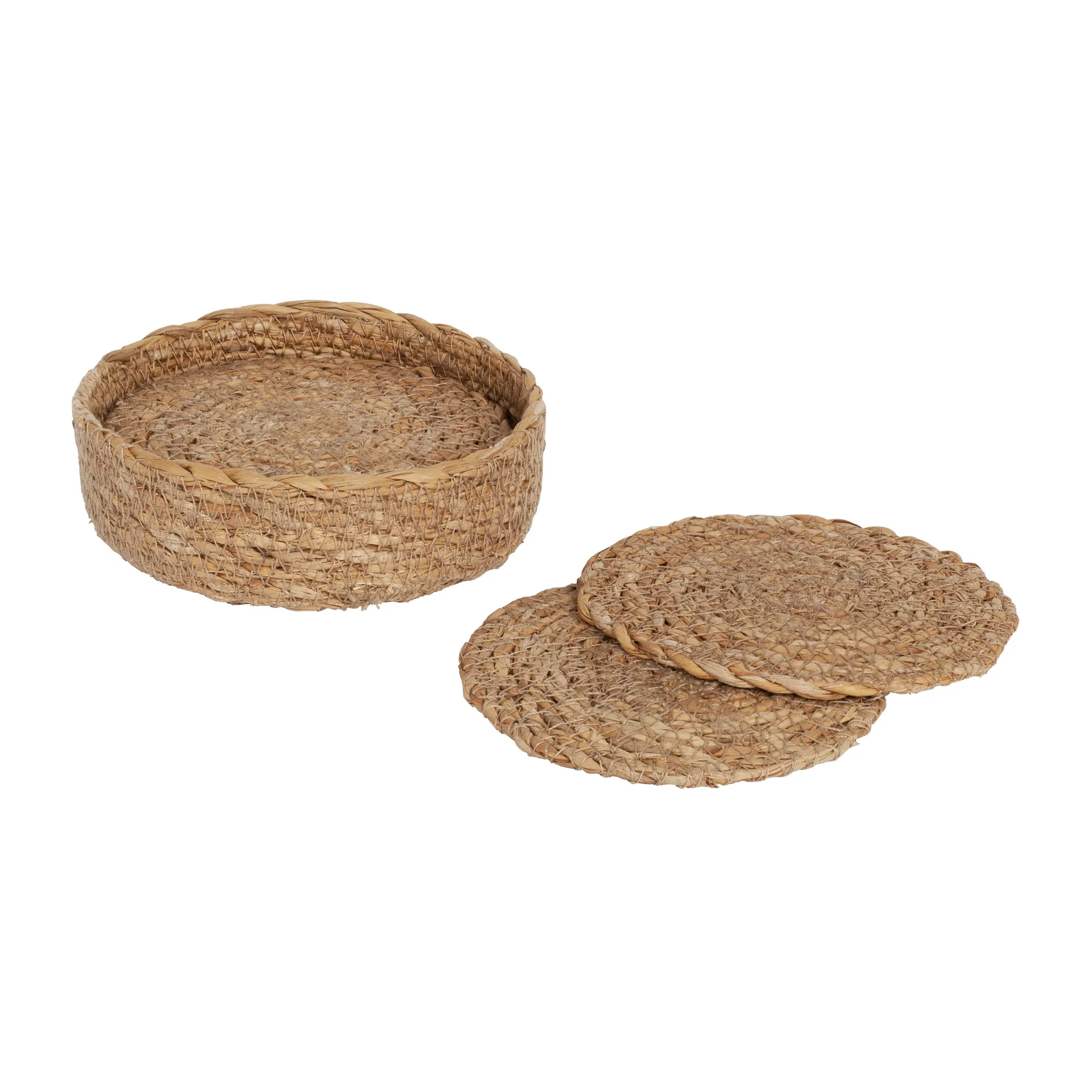 Dixie Ella glasbrikker Ø10,5 cm 6-pak Natural