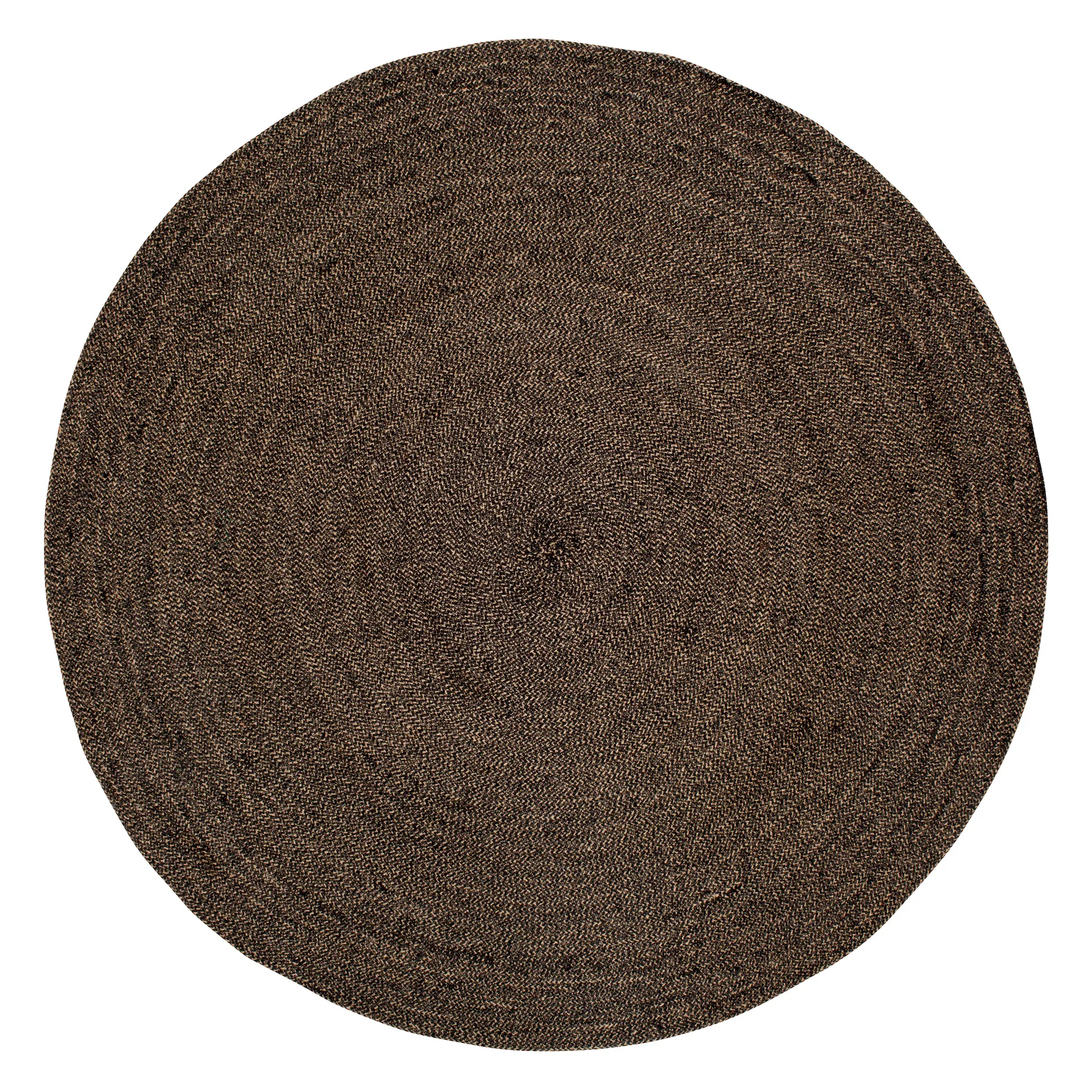 Dixie Ella tæppe Ø125 cm Sort/Natur