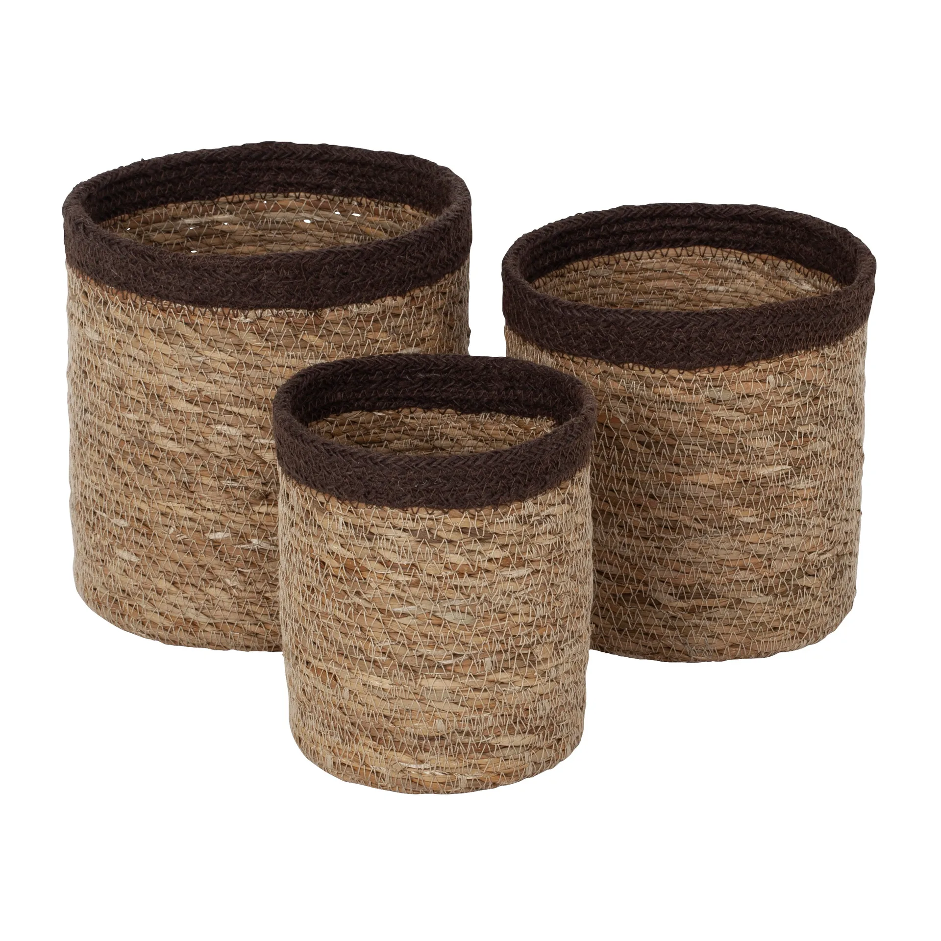 Dixie Emil förvaringskorg 3-pack small Natur-brun