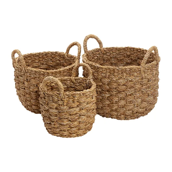 Esther förvaringskorg rund 3-pack, Natur