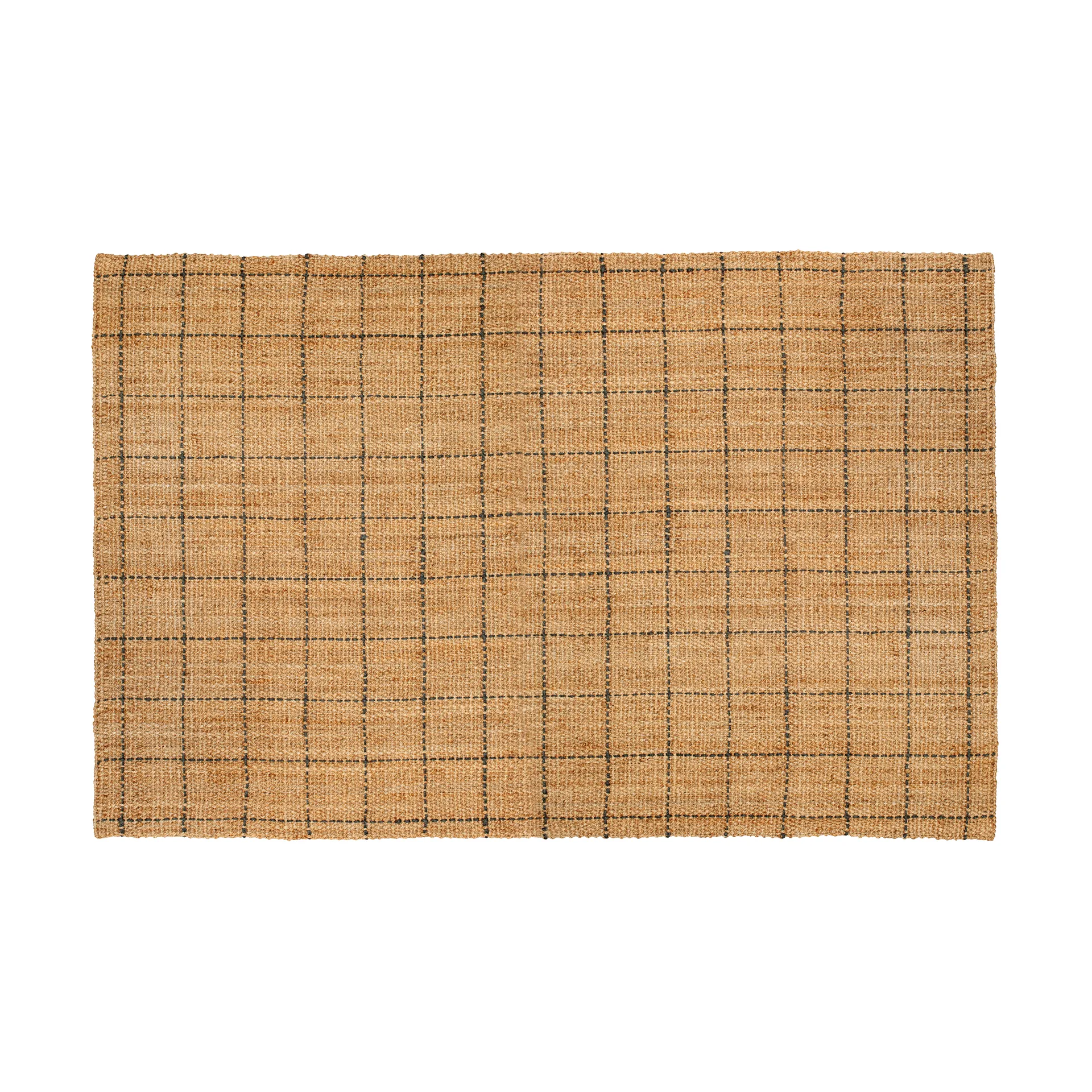 Dixie Freja jutematta rutig 190×290 cm Natural-dark grey