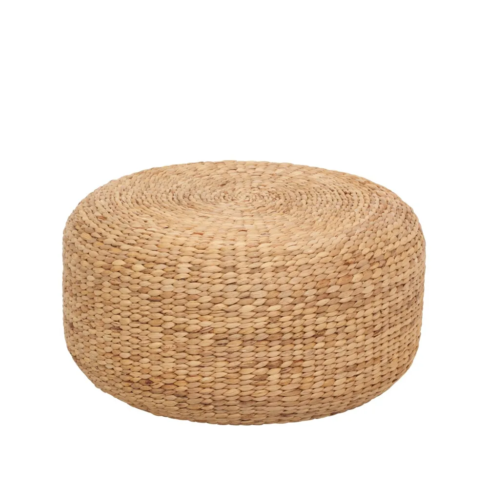 Dixie Pouf Lily Ø natural, jacinthe d’eau, rond