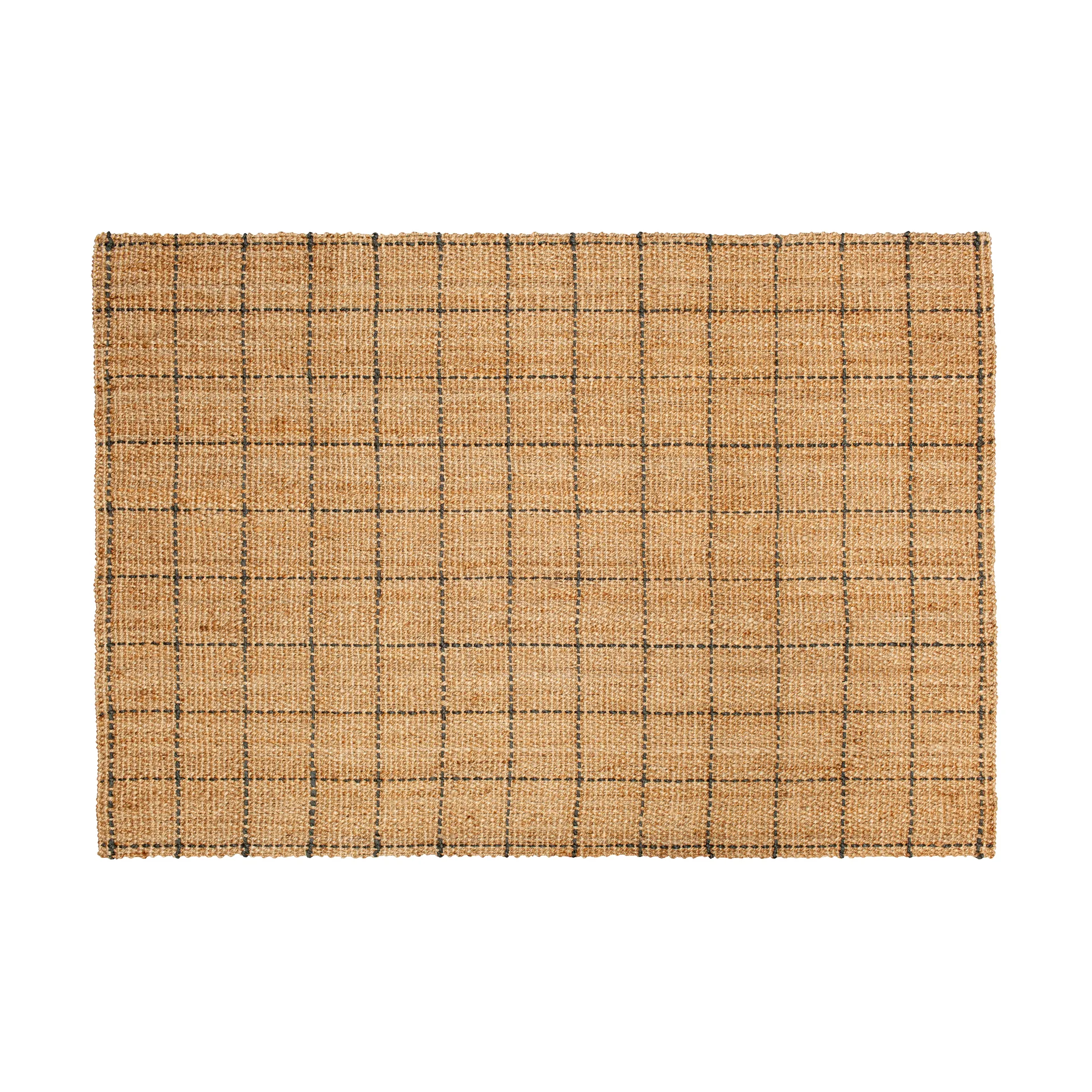 Dixie Tapis en jute à carreaux Freja cm Natural-dark grey