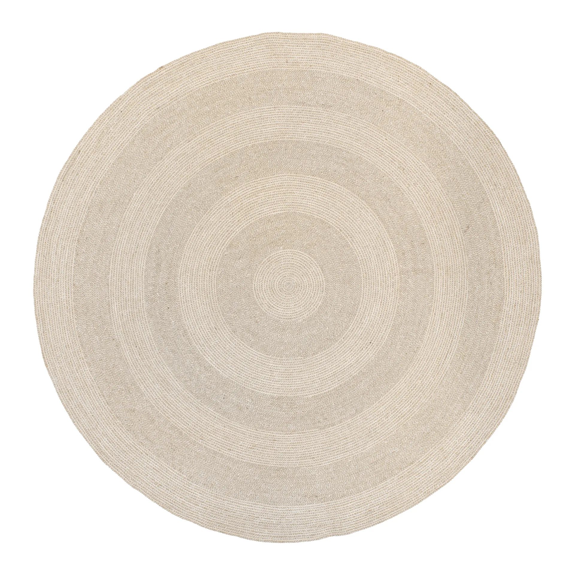 Dixie Tapis en jute Ella Ø Blanc-nature