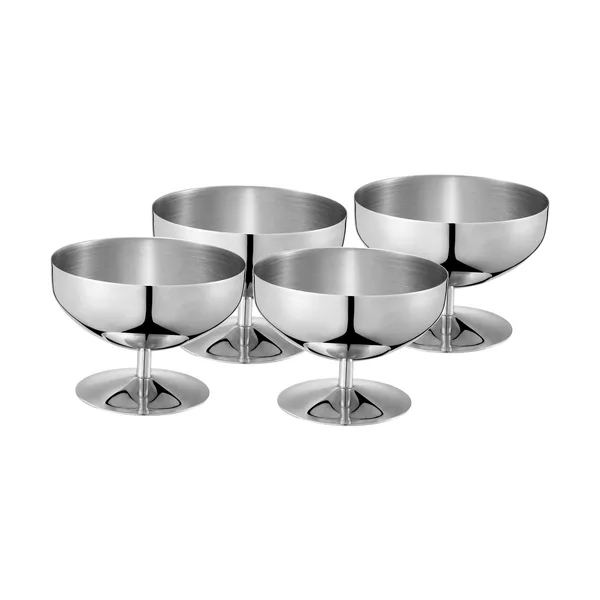 Daysi dessertskål/glassbägare, Rostfritt stål, 4-pack, 25 cl