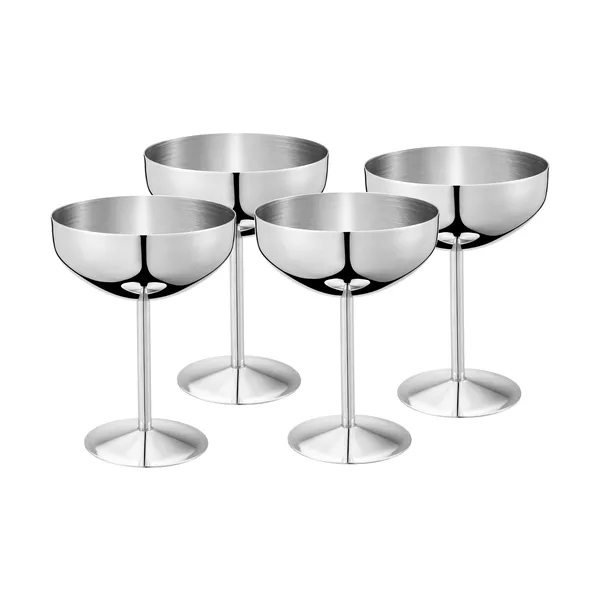 Dyane dessertskål/glassbägare, Rostfritt stål, 4-pack, 25 cl