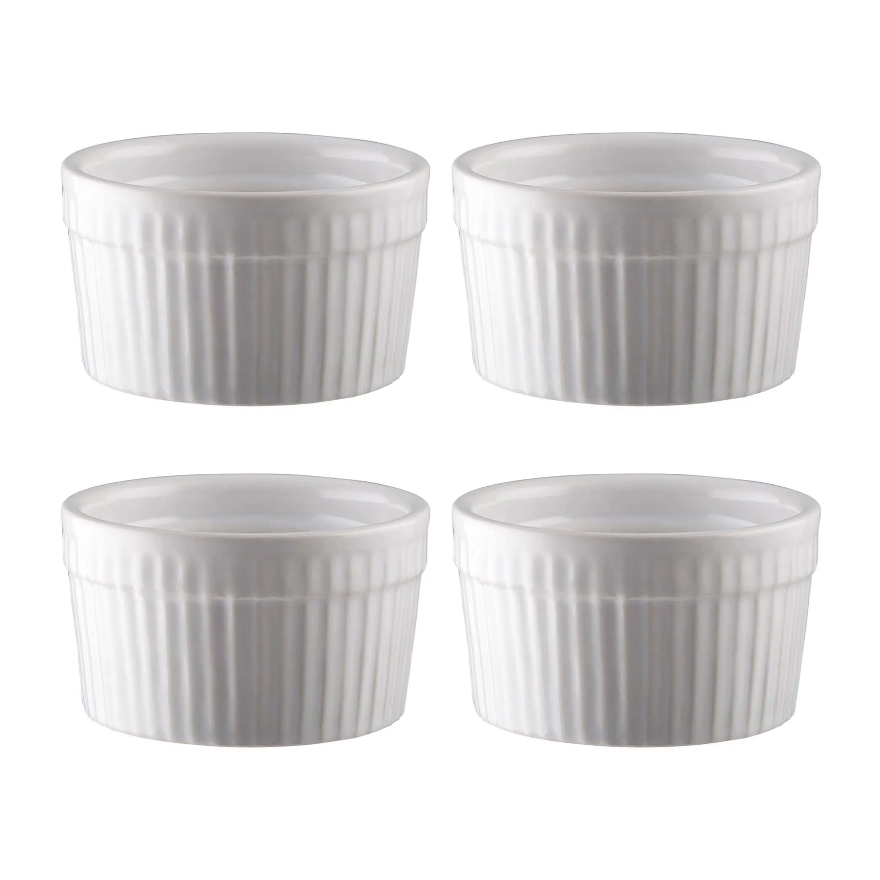 Dorre Fire souffleskåle Ø 9 cm 4-pak Hvid