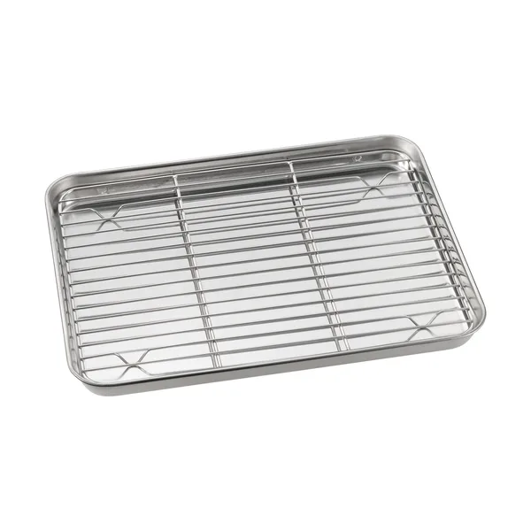 Gili gastrobleck, Rostfritt stål, med galler, 31,5x24,5 cm