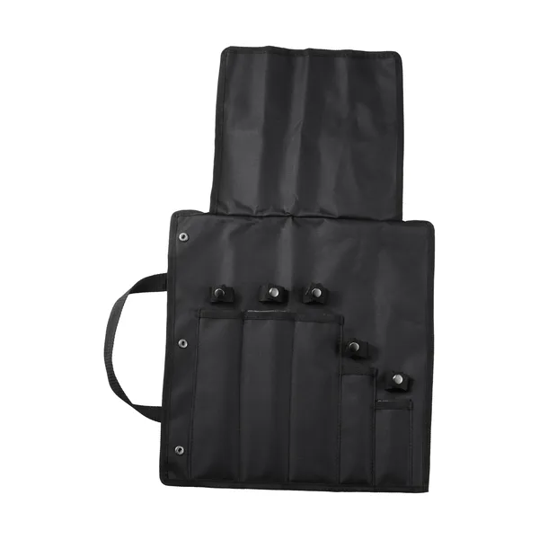 Kadi knivväska, Svart nylon, 5 knivfack