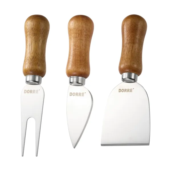 Olva ostknivsset, Akaciaträ, rostfritt stål, 3 delar, 13 cm