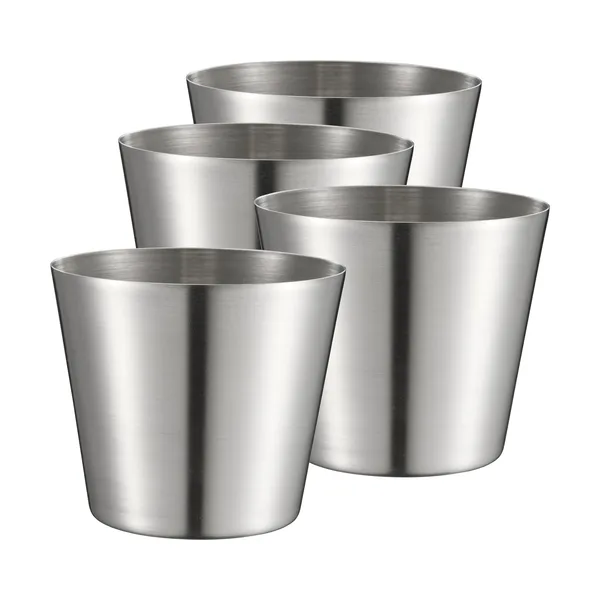 Peg pommes-/ serveringskopp, Rostfritt stål, 4-pack, Ø9,5 cm