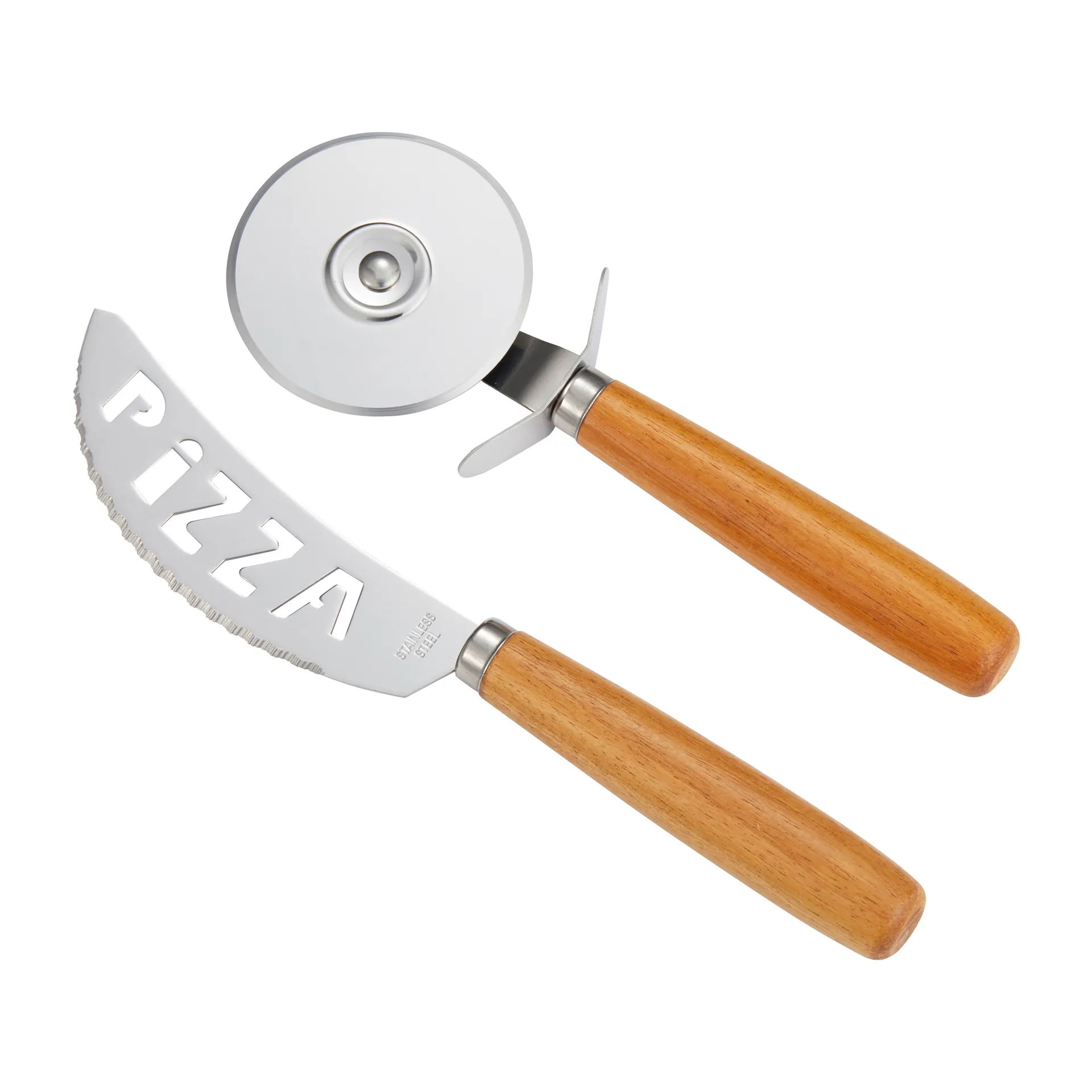 Dorre Pino pizzaset kniv och pizzask&auml;rare Akacia-rostfritt st&aring;l