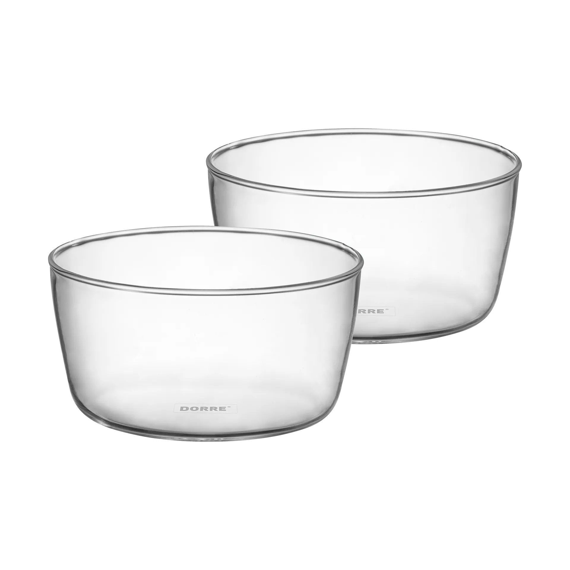 Dorre Seria Serveringssk&aring;lar glas 2-pack &Oslash;10 cm