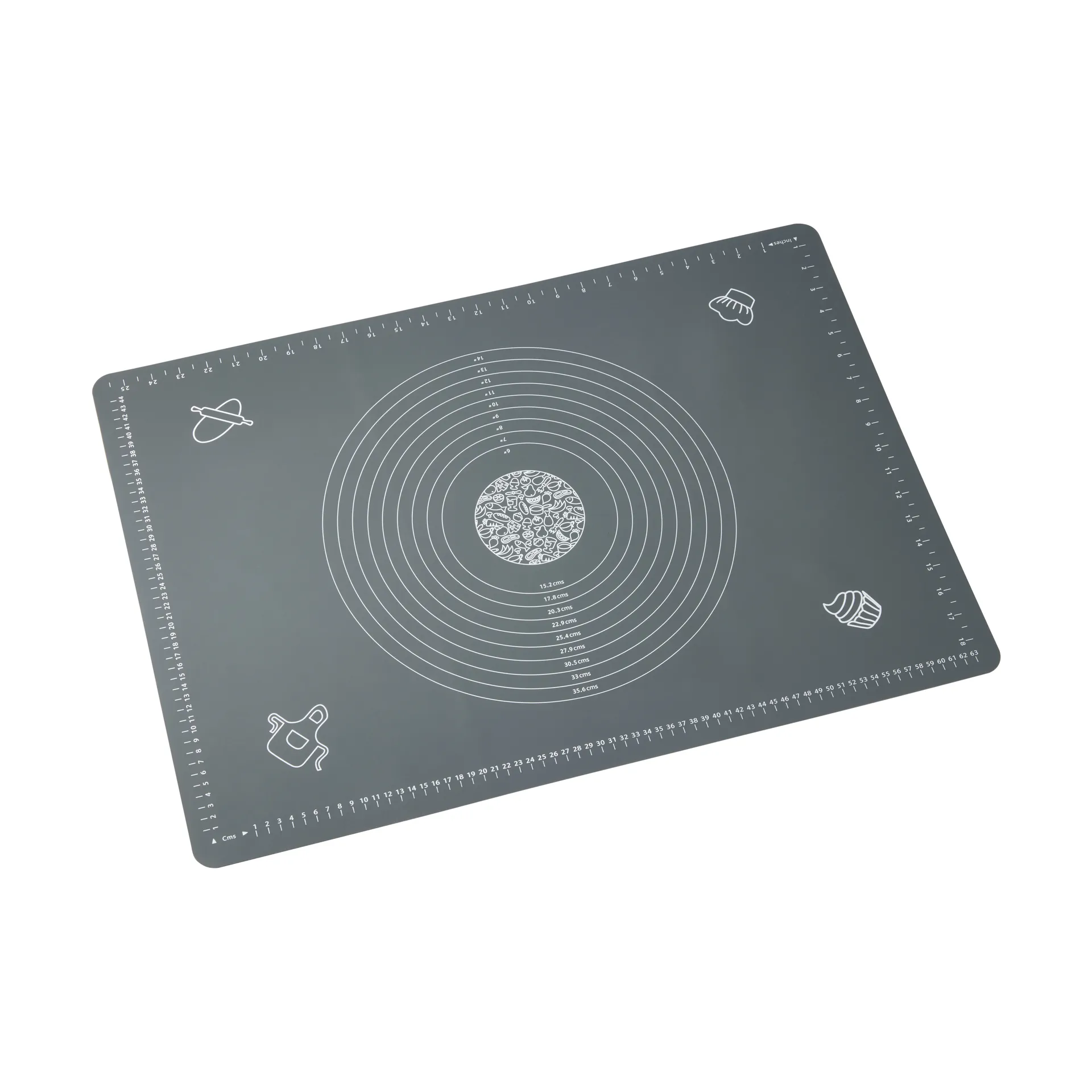 Dorre Tapis de cuisson Cookie Gris, XL, silicone, cm