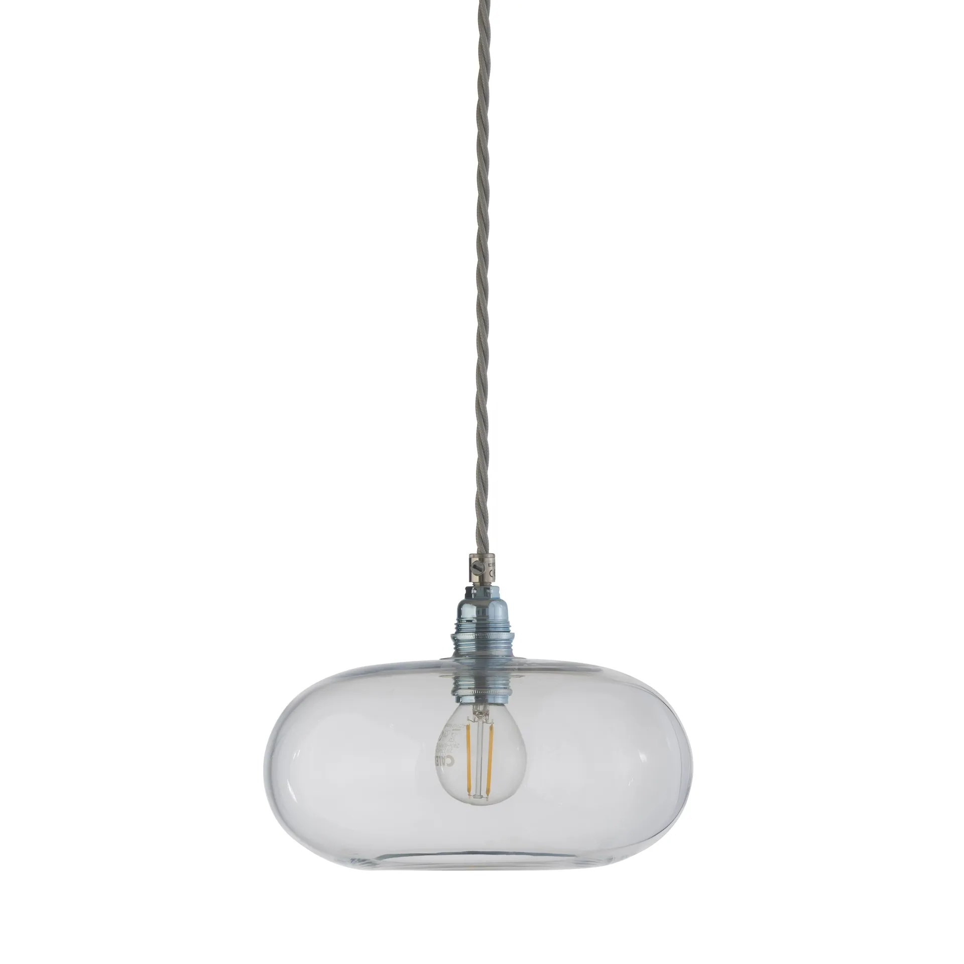 EBB & FLOW Lampe à suspension Horizon Ø Transparent avec câble argenté