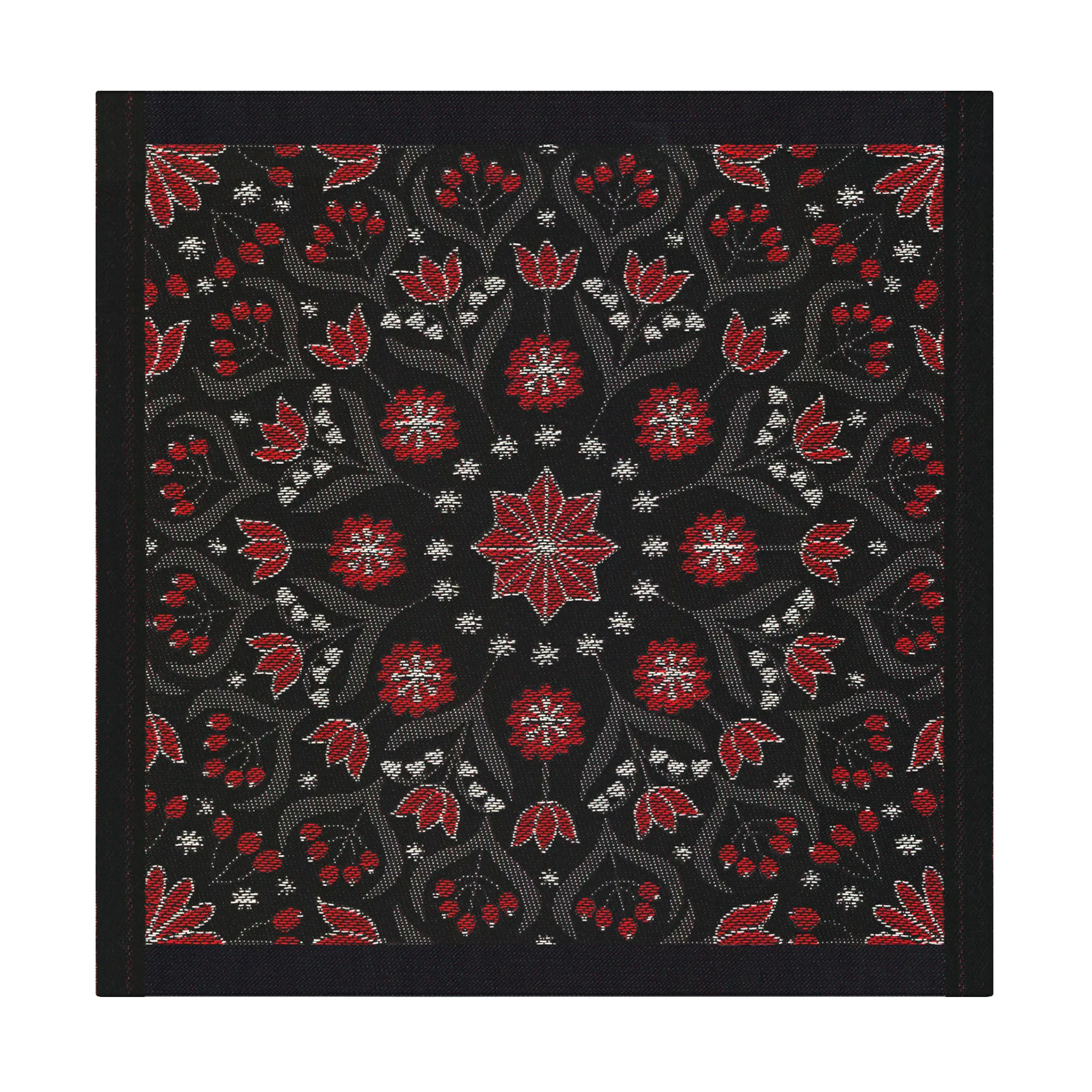 Ekelund Linneväveri Bettys jul serviet 35x35 cm Rød-sort