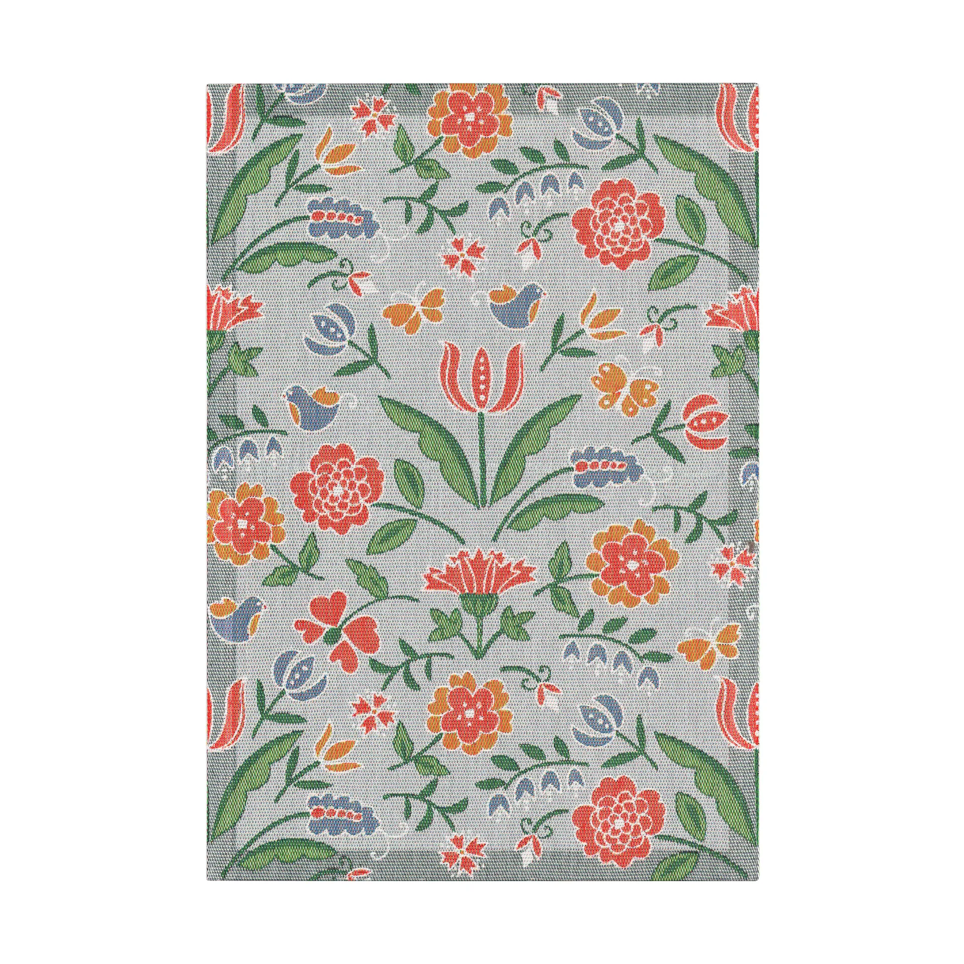 Ekelund Linneväveri Blomglänta viskestykke 35x50 cm. Flerfarvet