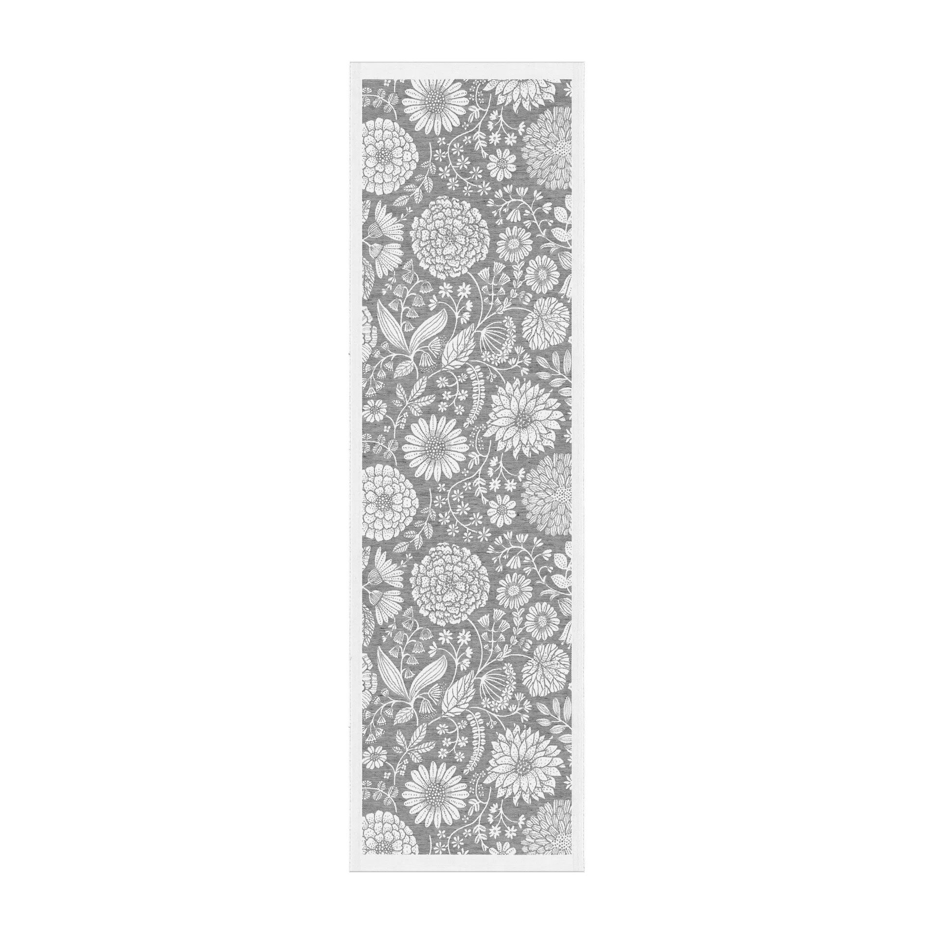 Ekelund Linneväveri Chemin de table Flowering cm Gris