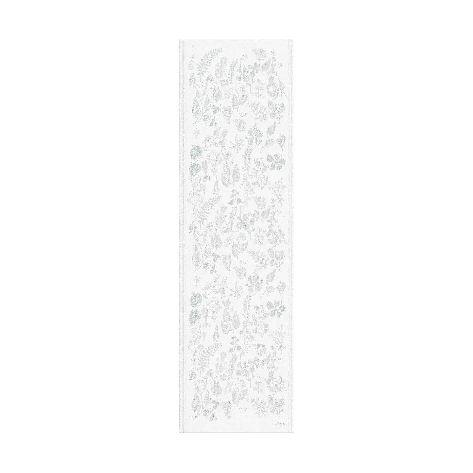 Ekelund Linneväveri Herbarium løber 35x120 cm Grå