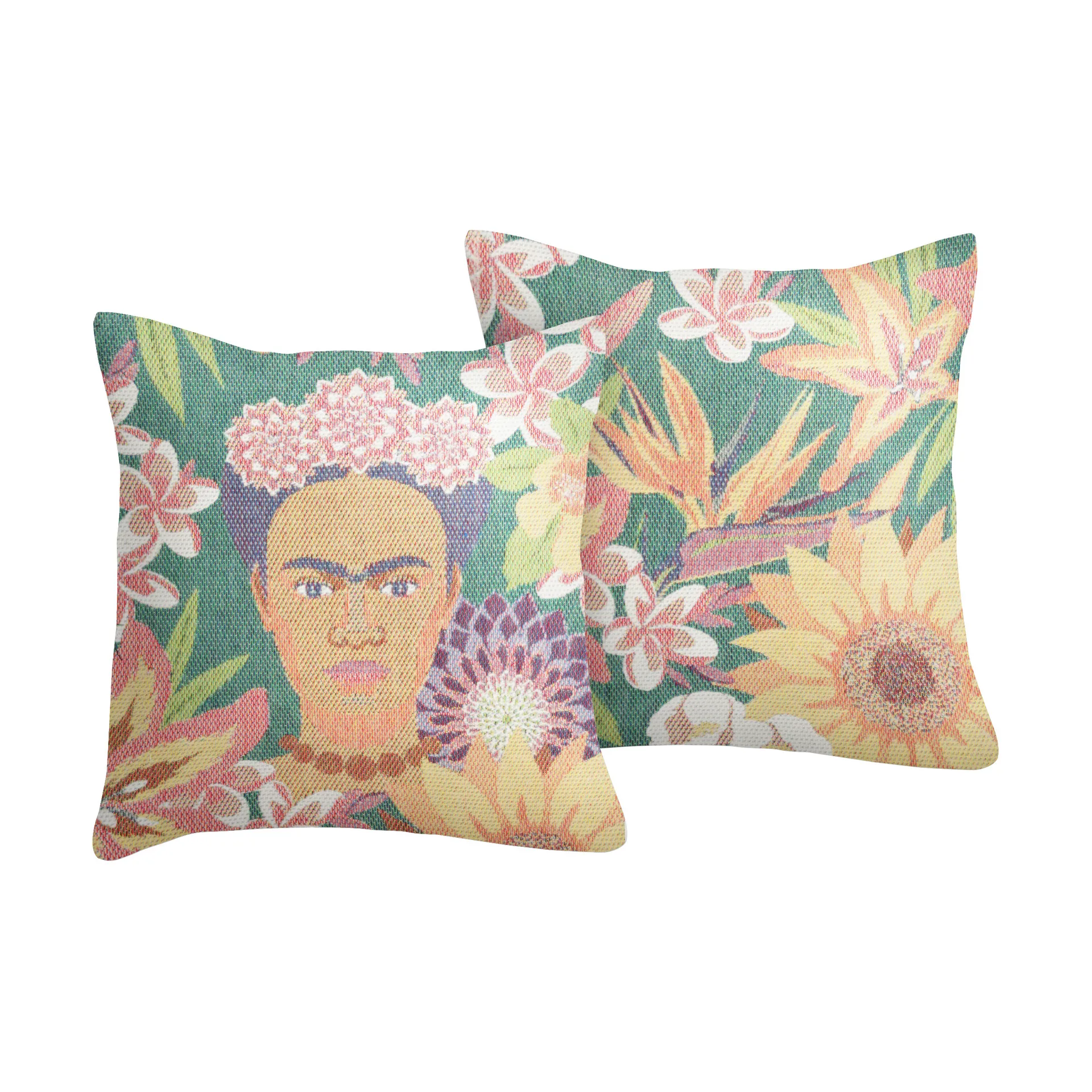 Ekelund Linneväveri Housse de coussin Flores cm Multi