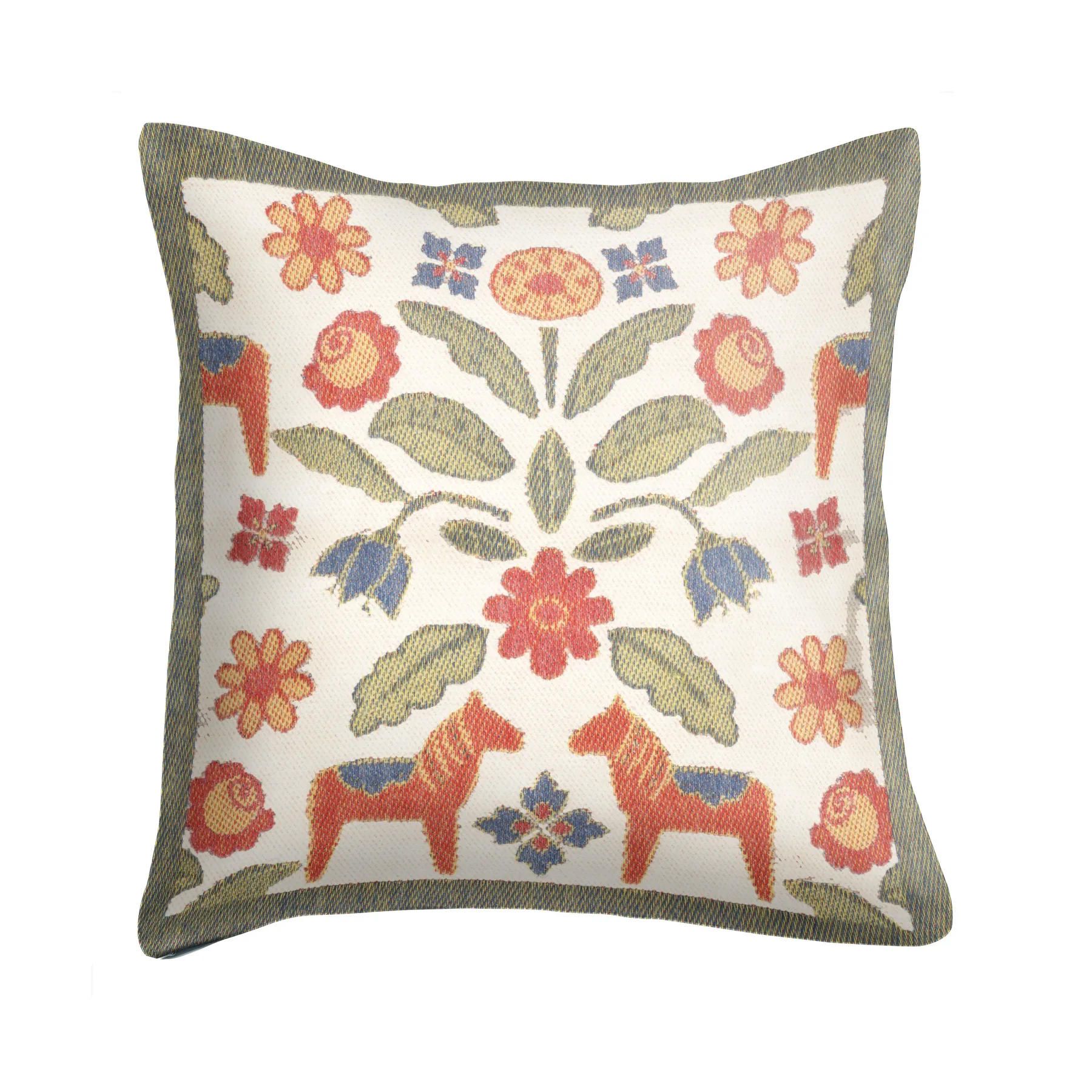 Ekelund Linneväveri Housse de coussin Kurbitsblom cm Multi