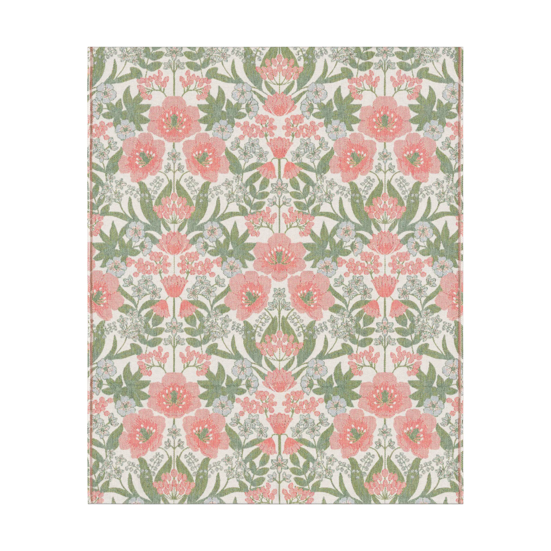Ekelund Linneväveri Plaid Bettys tulpaner cm Rose-vert
