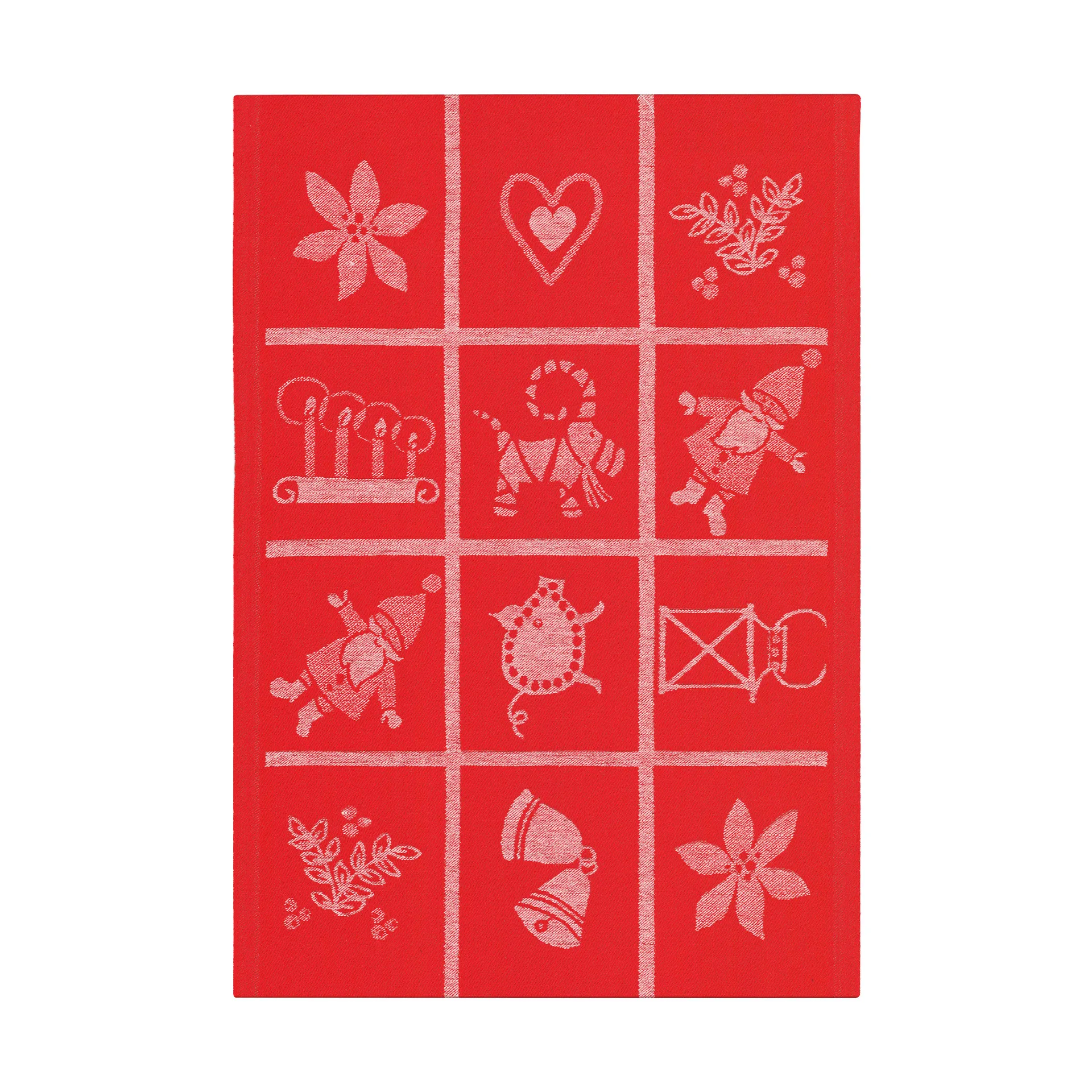 Ekelund Linneväveri Serviette de cuisine Adventruta cm Rouge