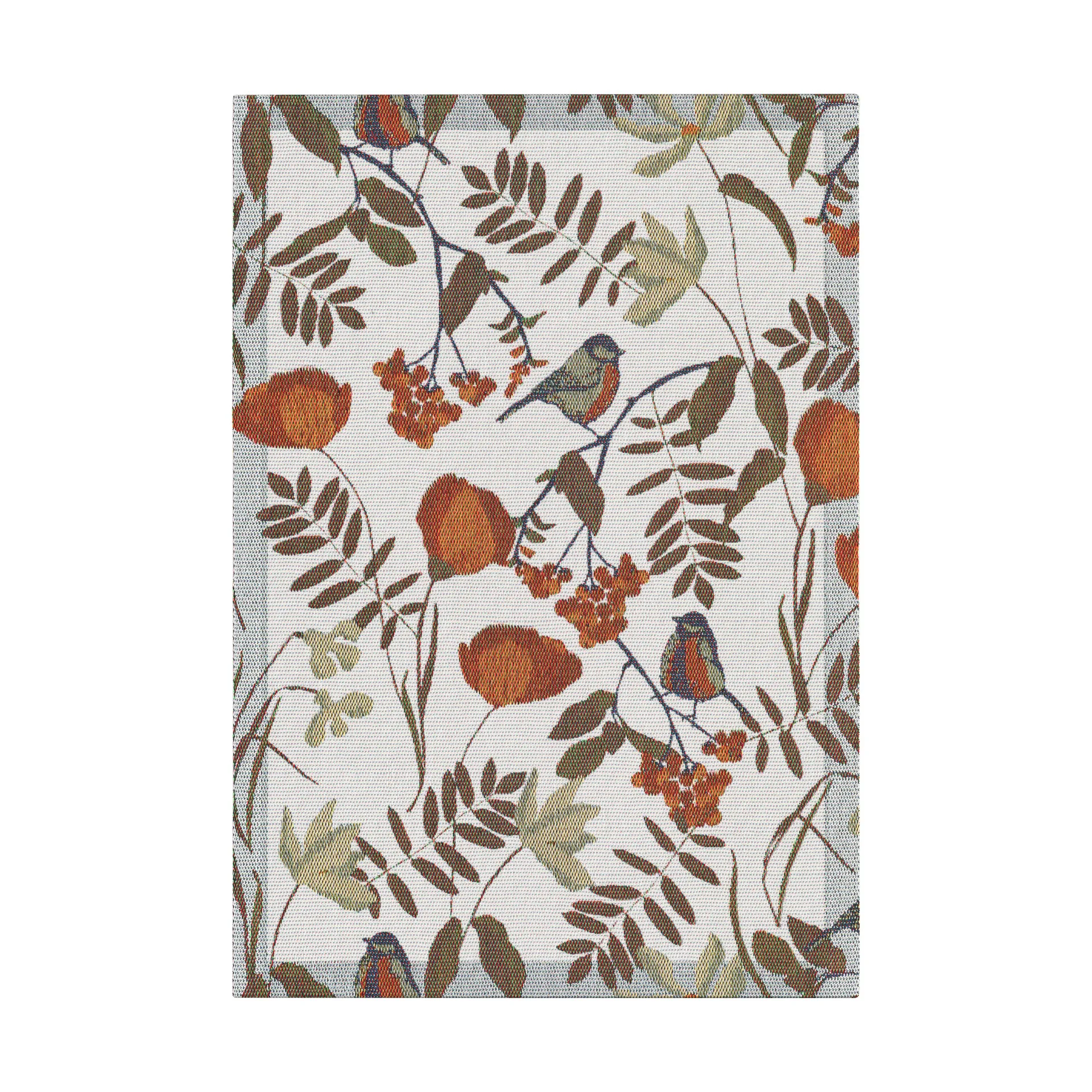 Ekelund Linneväveri Serviette de cuisine Fåglabäck cm Marron-orange